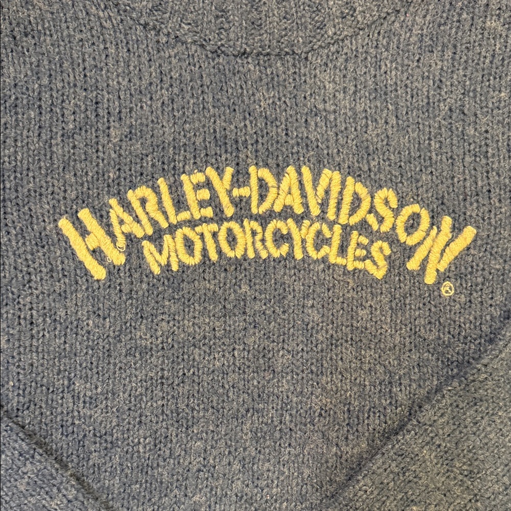 Harley-Davidson Women's Dark Blue Turtleneck Sweater Sz XL - Picture 2 of 5